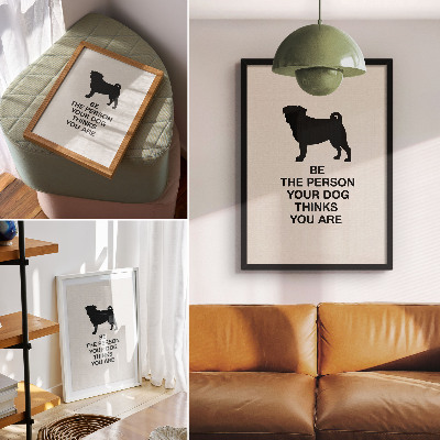 Decoratieve poster Motivatie en de hond