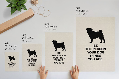 Decoratieve poster Motivatie en de hond