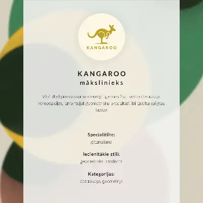 Poster met geometrische vormen en intense kleuren voor een moderne sfeer