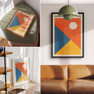 Poster Geometrische vormen, intense kleuren, moderne sfeer