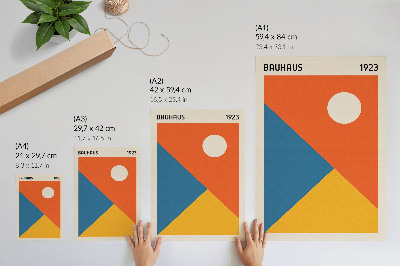 Poster Geometrische vormen, intense kleuren, moderne sfeer