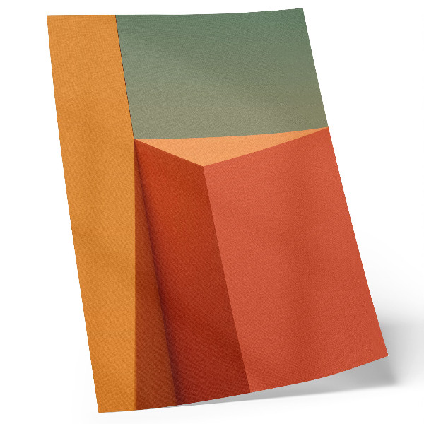 Wandposter Geometrische architectuur, kleuren, harmonie en ruimte
