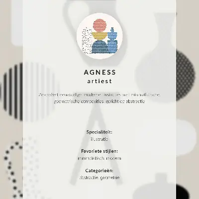 Wandposter geometrische architectuur met kleuren, harmonie en ruimte