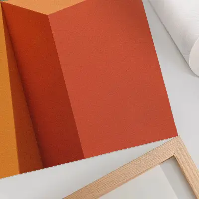 Wandposter geometrische architectuur met kleuren, harmonie en ruimte