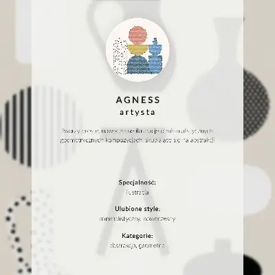 Wandposter geometrische architectuur met kleuren, harmonie en ruimte