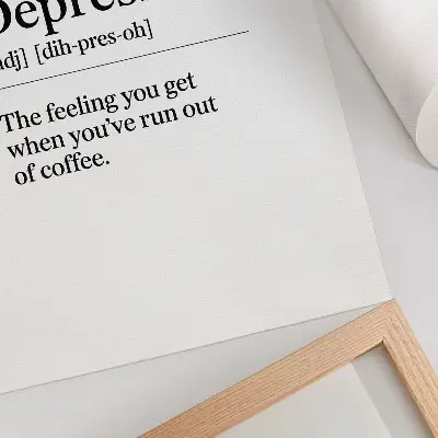 Depressie definitie poster