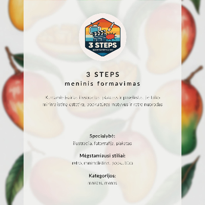 Decoratieve poster Illustratiestijl van exotische mango-groene bladeren
