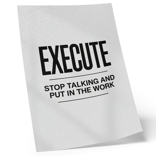 Poster Een motiverende tekst in een minimalistische stijl.