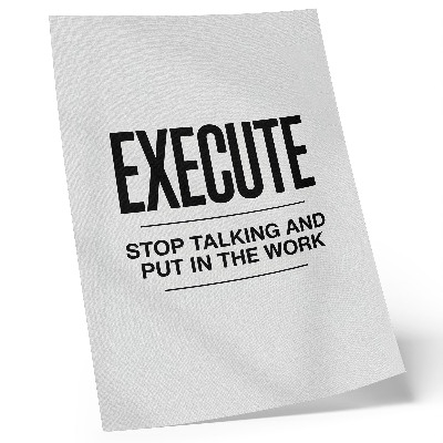 Poster Een motiverende tekst in een minimalistische stijl.