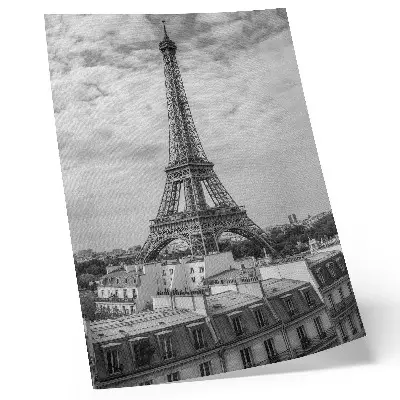 Decoratieve poster elegante Eiffeltoren in grijs met een modern perspectief