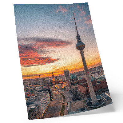 Decoratieve poster Stadstoren bij zonsondergang
