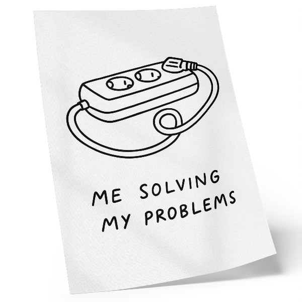 Poster Een minimalistische illustratie met humor.