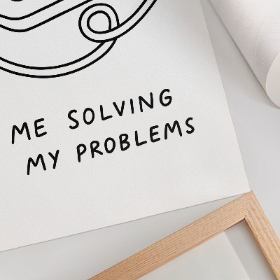 Poster Een minimalistische illustratie met humor.