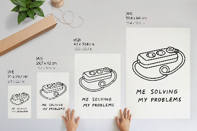 Poster Een minimalistische illustratie met humor.