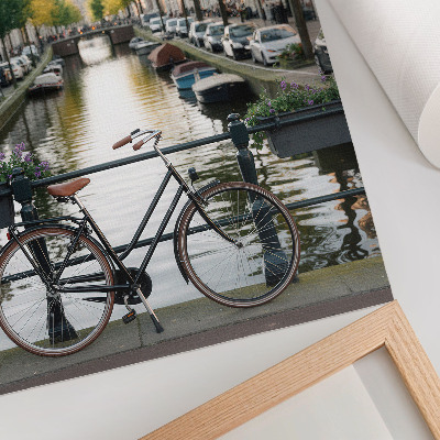 Decoratieve poster Kanaal, fiets, architectuur, geschiedenis, vrede