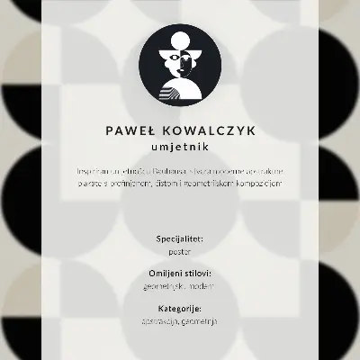 Poster met geometrische vormen in minimalistische en moderne kleuren