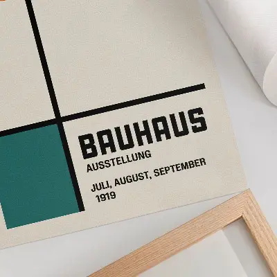 Poster met geometrische vormen in minimalistische en moderne kleuren