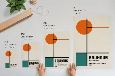 Poster met geometrische vormen in minimalistische en moderne kleuren