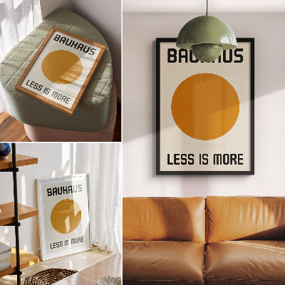 Wandposter Minimalistische cirkel Bauhaus crèmekleurige achtergrond