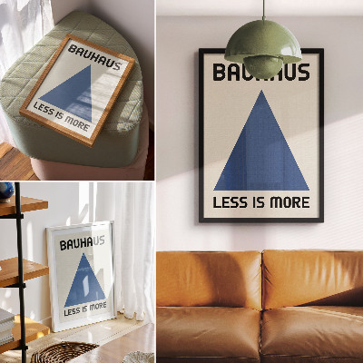 Decoratieve poster De Bauhaus-stijl wordt gekenmerkt door geometrische eenvoud.