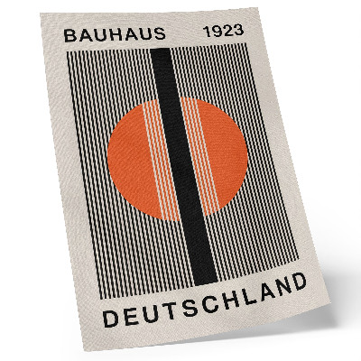 Poster Geometrisch motief met contrast tussen zwart en oranje.