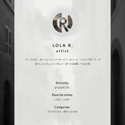Poster straatarchitectuur in zwart-wit met mensen