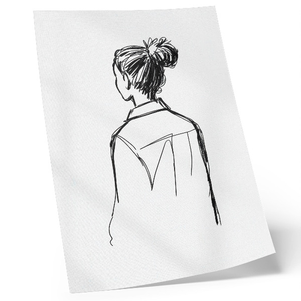 Wandposter Minimalistisch silhouet in zwart-wit contrast