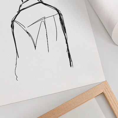 Wandposter Minimalistisch silhouet in zwart-wit contrast