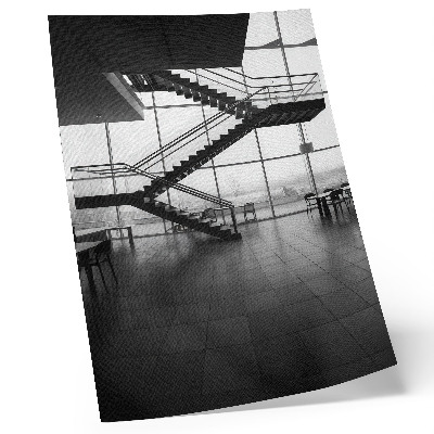 Wandposter Moderne trap met geometrische elegantie