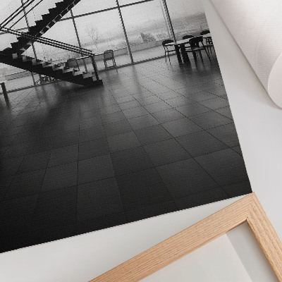 Wandposter Moderne trap met geometrische elegantie