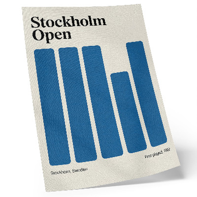 Poster Minimalistische afbeeldingen met blauwe rechthoeken