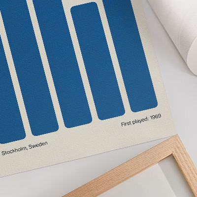 Poster Minimalistische afbeeldingen met blauwe rechthoeken