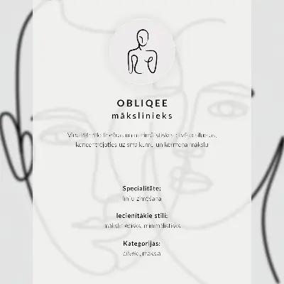 Decoratieve poster minimalistische compositie met elegante vrouwelijke contouren