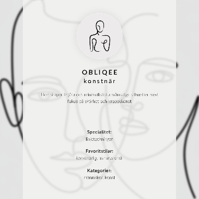 Decoratieve poster Minimalistische compositie met contouren van een vrouw, elegant
