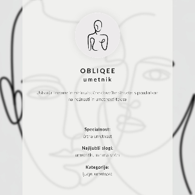 Decoratieve poster Minimalistische compositie met contouren van een vrouw, elegant