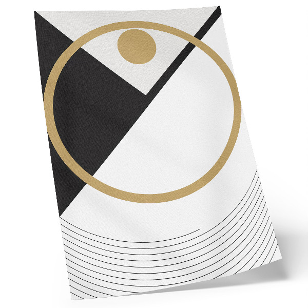 Poster Geometrisch patroon, contrasterende kleuren, moderne stijl