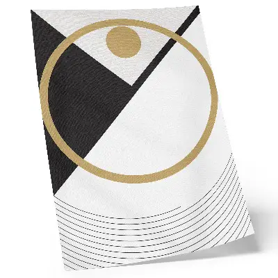 Poster met geometrisch patroon in contrasterende kleuren in moderne stijl