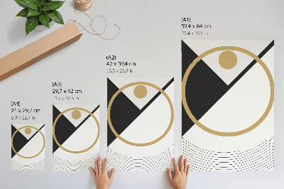 Poster Geometrisch patroon, contrasterende kleuren, moderne stijl