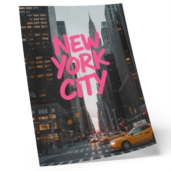 Wandposter Wolkenkrabbers moderniteit roze accent