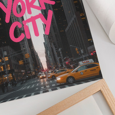 Wandposter Wolkenkrabbers moderniteit roze accent
