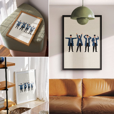 Wandposter Moderne personages in Scandinavische stijl