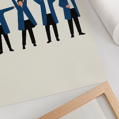 Wandposter Moderne personages in Scandinavische stijl