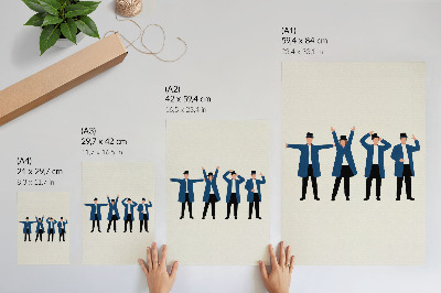 Wandposter Moderne personages in Scandinavische stijl