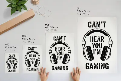 Poster koptelefoon met 