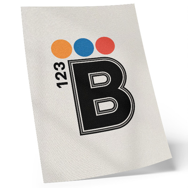 Decoratieve poster Geometrische letter met kleurrijke druppels