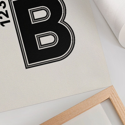 Decoratieve poster Geometrische letter met kleurrijke druppels