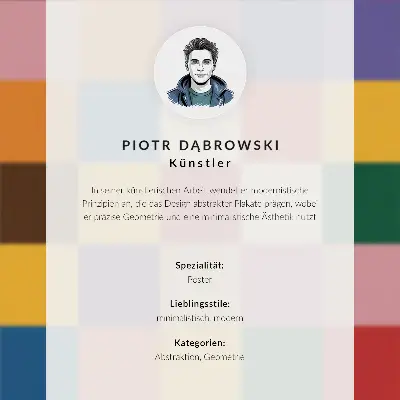 Poster met geometrisch patroon in levendige kleuren