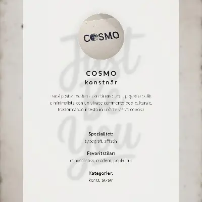 Wandposter minimalistisch ontwerp met contrasterende inscriptie
