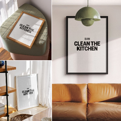 Wandposter Minimalistische inscriptie met contrasterend motief