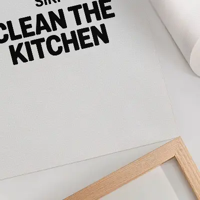 Wandposter minimalistisch ontwerp met contrasterende inscriptie
